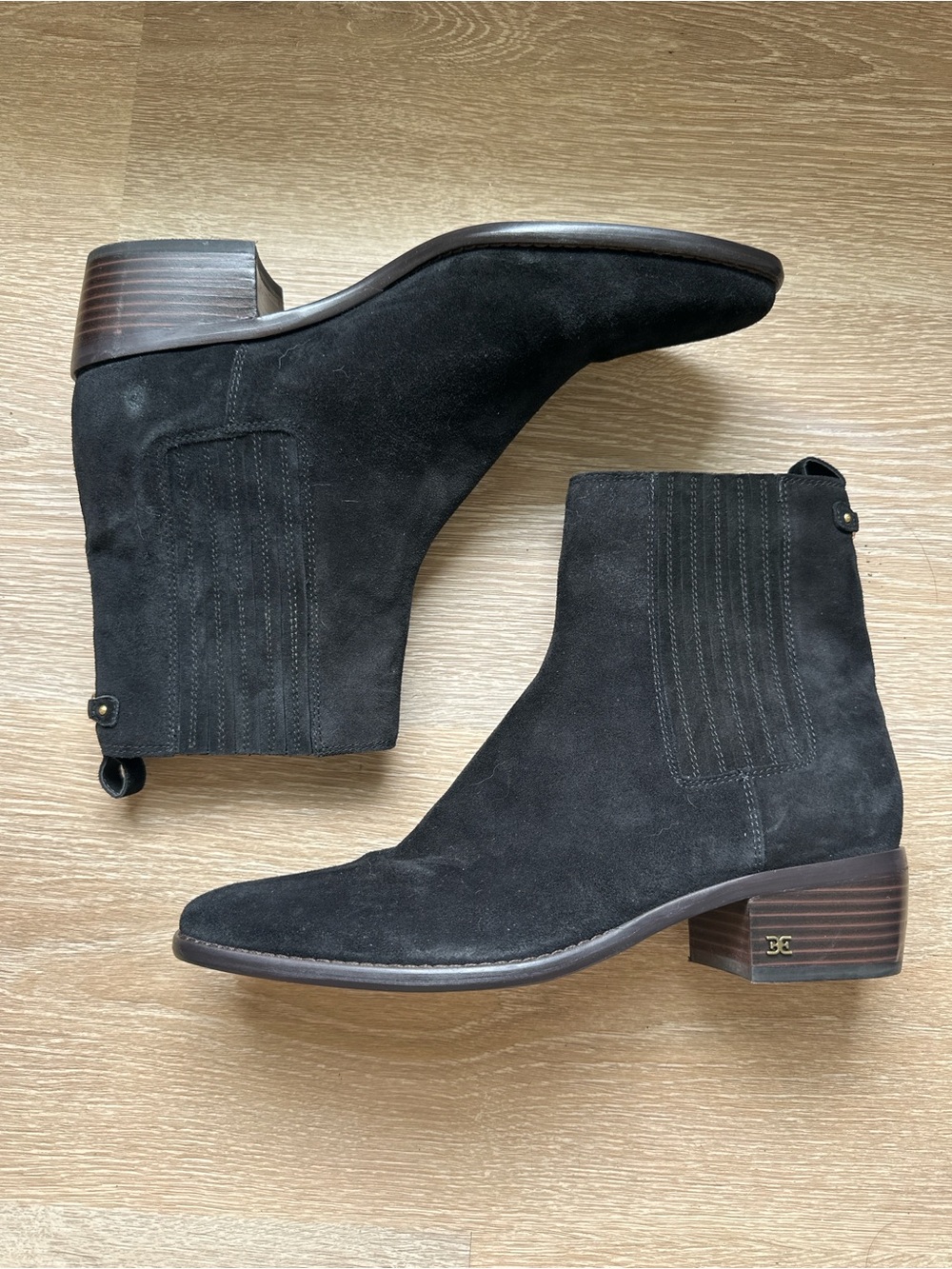 Sam Edelman Black Bronson Suede Bootie